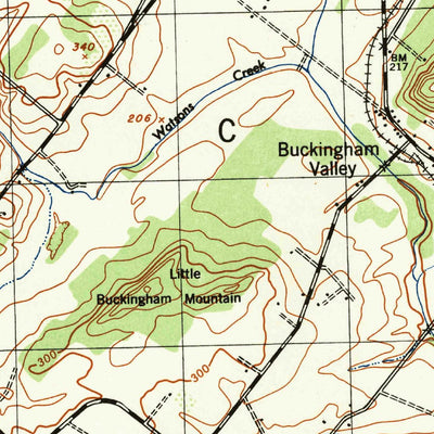 United States Geological Survey Buckingham, PA (1943, 31680-Scale) digital map