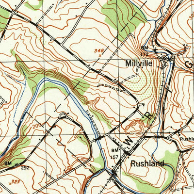 United States Geological Survey Buckingham, PA (1943, 31680-Scale) digital map