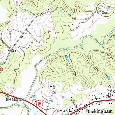 United States Geological Survey Buckingham, VA (1968, 24000-Scale) digital map