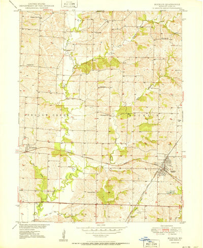 United States Geological Survey Bucklin, MO (1950, 24000-Scale) digital map