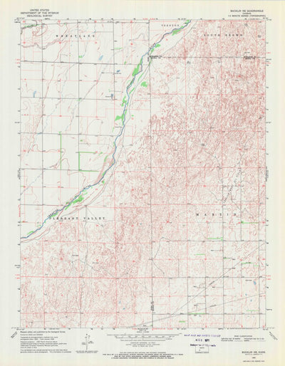 United States Geological Survey Bucklin NE, KS (1969, 24000-Scale) digital map