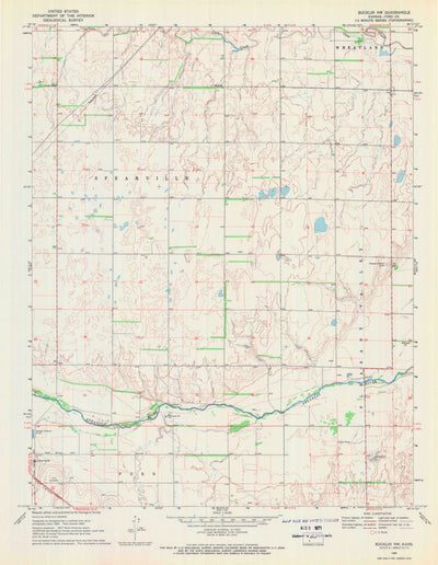 United States Geological Survey Bucklin NW, KS (1969, 24000-Scale) digital map