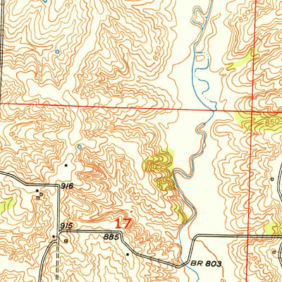 United States Geological Survey Bucklin NW, MO (1950, 24000-Scale) digital map