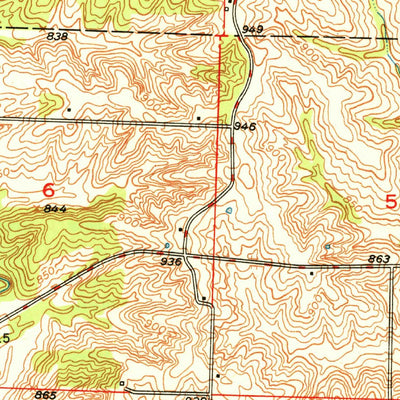 United States Geological Survey Bucklin NW, MO (1950, 24000-Scale) digital map