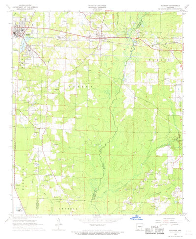 United States Geological Survey Buckner, AR (1968, 24000-Scale) digital map