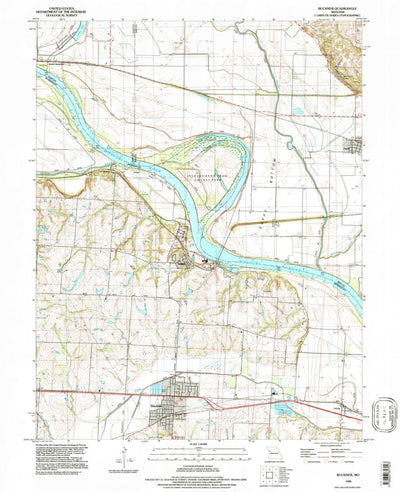 United States Geological Survey Buckner, MO (1990, 24000-Scale) digital map