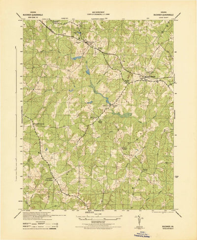 United States Geological Survey Buckner, VA (1943, 31680-Scale) digital map