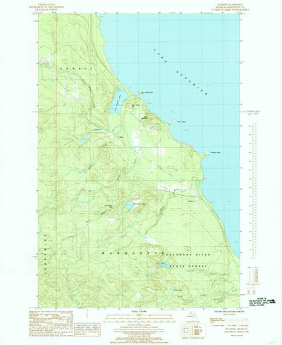 United States Geological Survey Buckroe, MI (1985, 24000-Scale) digital map