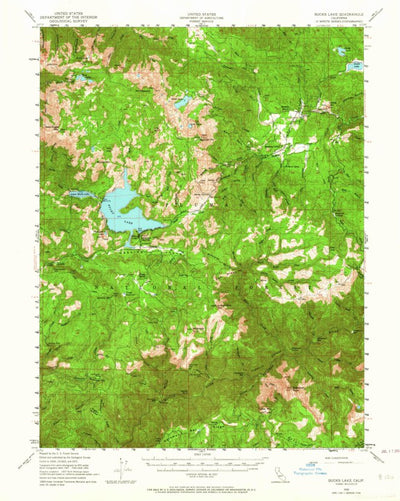 United States Geological Survey Bucks Lake, CA (1950, 62500-Scale) digital map