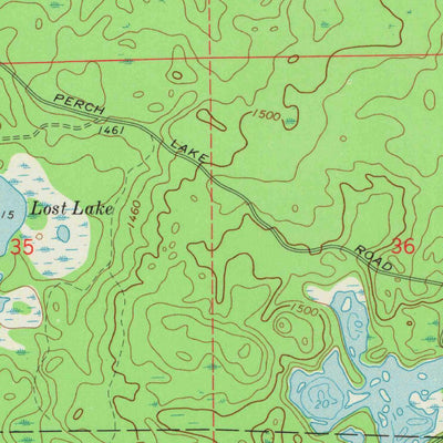 United States Geological Survey Bucks Lake, WI (1972, 24000-Scale) digital map
