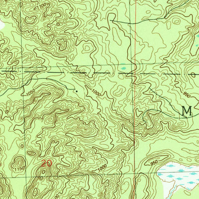 United States Geological Survey Bucks Pond, MI (1989, 24000-Scale) digital map