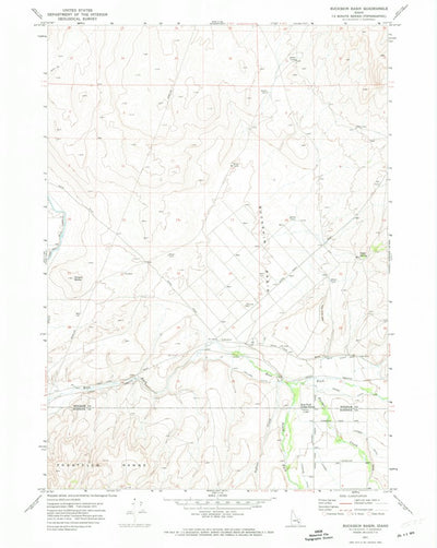 United States Geological Survey Buckskin Basin, ID (1971, 24000-Scale) digital map