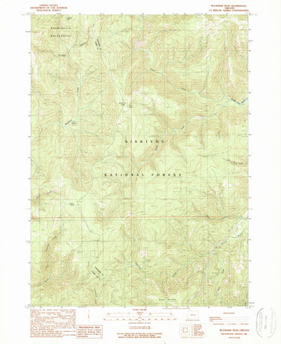 United States Geological Survey Buckskin Peak, OR (1989, 24000-Scale) digital map