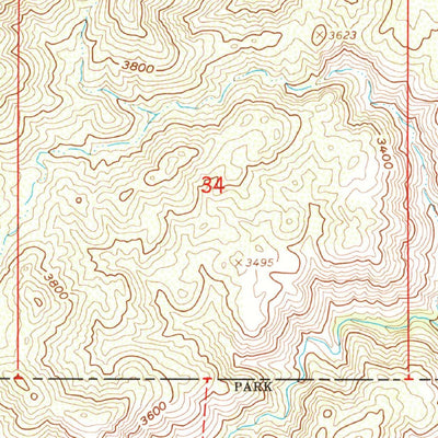 United States Geological Survey Bucksnort Mountain, CA (1960, 24000-Scale) digital map