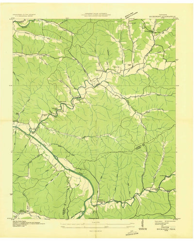 United States Geological Survey Bucksnort, TN (1936, 24000-Scale) digital map