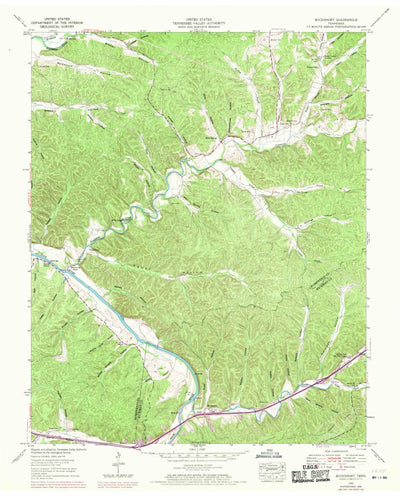United States Geological Survey Bucksnort, TN (1952, 24000-Scale) digital map