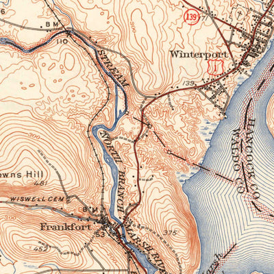 United States Geological Survey Bucksport, ME (1948, 62500-Scale) digital map