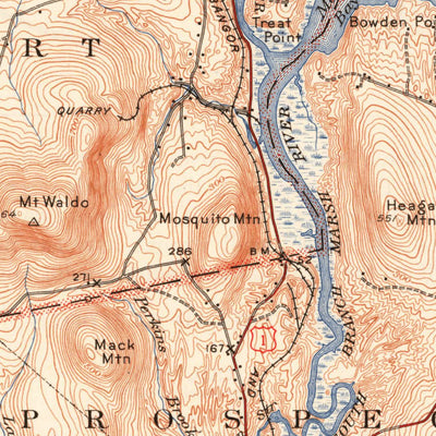 United States Geological Survey Bucksport, ME (1948, 62500-Scale) digital map
