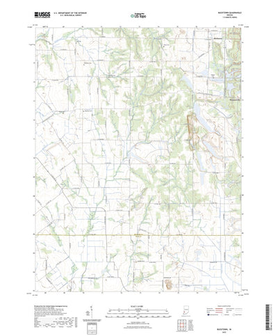 United States Geological Survey Bucktown, IN (2022, 24000-Scale) digital map