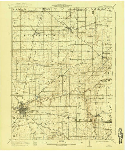 United States Geological Survey Bucyrus, OH (1915, 62500-Scale) digital map