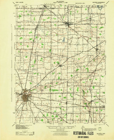 United States Geological Survey Bucyrus, OH (1943, 62500-Scale) digital map