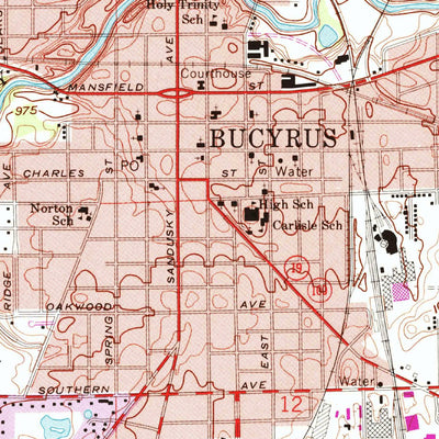 United States Geological Survey Bucyrus, OH (1960, 24000-Scale) digital map