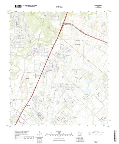 United States Geological Survey Buda, TX (2022, 24000-Scale) digital map