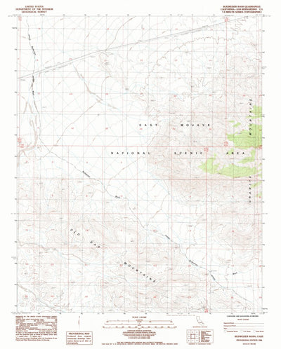 United States Geological Survey Budweiser Wash, CA (1984, 24000-Scale) digital map