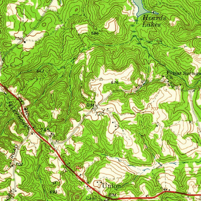 United States Geological Survey Buena Vista, GA (1955, 62500-Scale) digital map