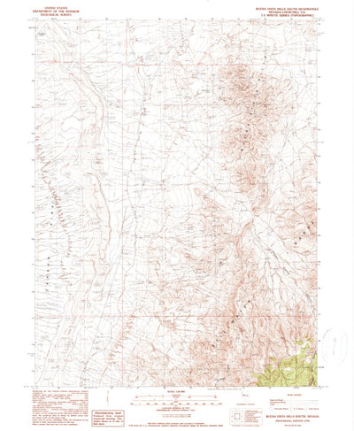 United States Geological Survey Buena Vista Hills South, NV (1990, 24000-Scale) digital map