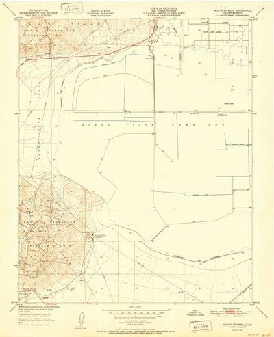 United States Geological Survey Buena Vista Lake Bed, CA (1951, 24000-Scale) digital map