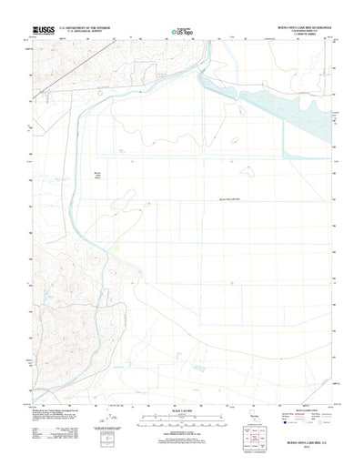 United States Geological Survey Buena Vista Lake Bed, CA (2012, 24000-Scale) digital map
