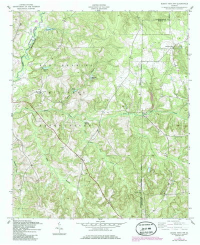 United States Geological Survey Buena Vista NW, GA (1955, 24000-Scale) digital map