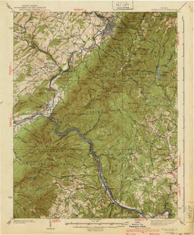 United States Geological Survey Buena Vista, VA (1940, 62500-Scale) digital map