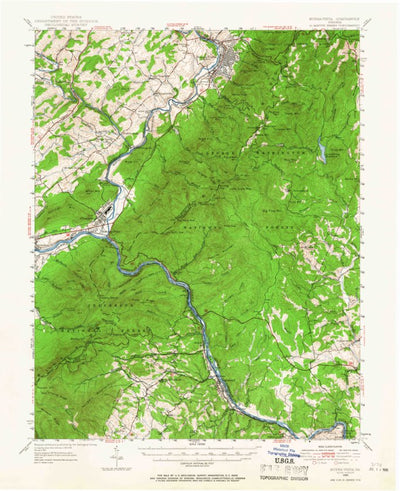 United States Geological Survey Buena Vista, VA (1950, 62500-Scale) digital map