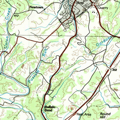 United States Geological Survey Buena Vista, VA-WV (1986, 100000-Scale) digital map