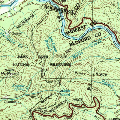 United States Geological Survey Buena Vista, VA-WV (1986, 100000-Scale) digital map