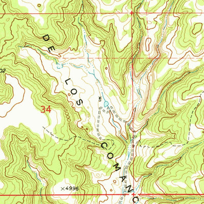 United States Geological Survey Bueyeros NE, NM (1973, 24000-Scale) digital map