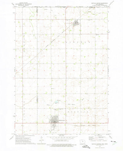United States Geological Survey Buffalo Center, IA-MN (1972, 24000-Scale) digital map