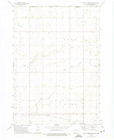 United States Geological Survey Buffalo Center NE, IA-MN (1972, 24000-Scale) digital map