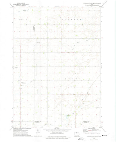 United States Geological Survey Buffalo Center SW, IA (1972, 24000-Scale) digital map