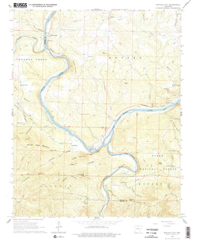United States Geological Survey Buffalo City, AR (1966, 24000-Scale) digital map