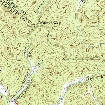 United States Geological Survey Buffalo Cove, NC (1967, 24000-Scale) digital map