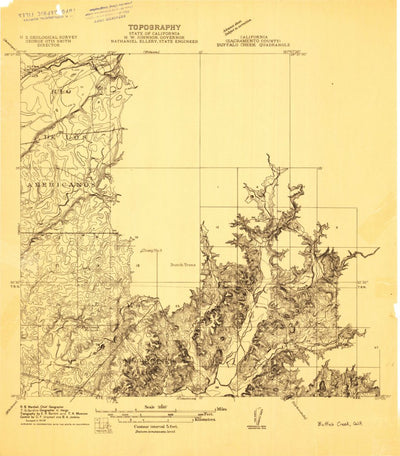United States Geological Survey Buffalo Creek, CA (1908, 31680-Scale) digital map
