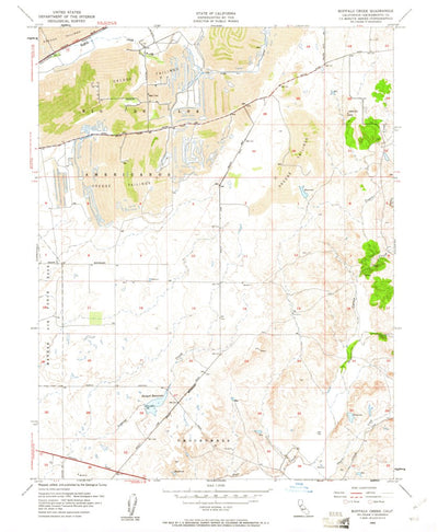 United States Geological Survey Buffalo Creek, CA (1954, 24000-Scale) digital map