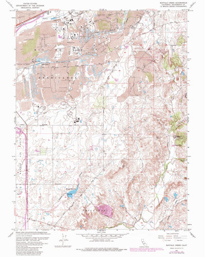 United States Geological Survey Buffalo Creek, CA (1967, 24000-Scale) digital map