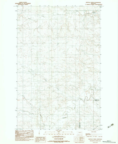 United States Geological Survey Buffalo Creek, MT (1983, 24000-Scale) digital map