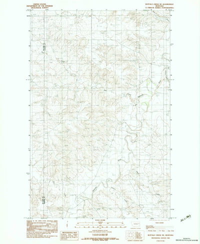 United States Geological Survey Buffalo Creek NE, MT (1983, 24000-Scale) digital map