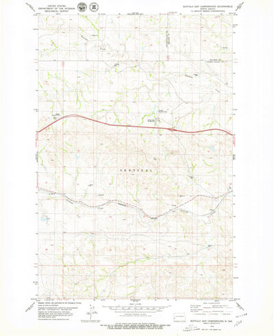 United States Geological Survey Buffalo Gap Campground, ND (1979, 24000-Scale) digital map