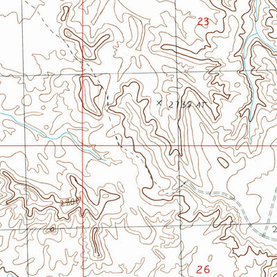 United States Geological Survey Buffalo Hill, MT (1986, 24000-Scale) digital map